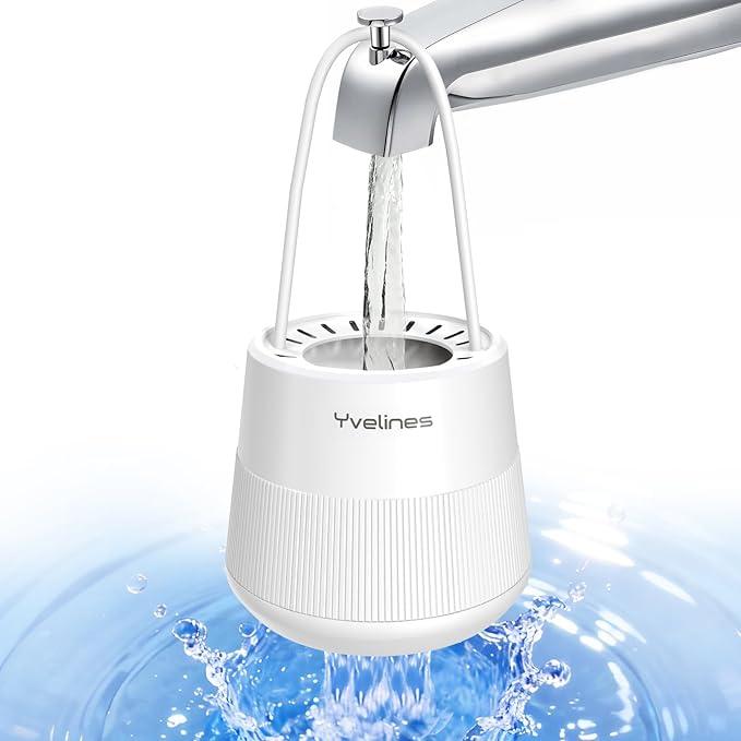 15Stage Bath Water Filter for Tub Faucet, Yvelines 7500 Gallons Bathtub Filter Softens Hard Water & Removes Chlorine for Healthier Skin & Hair, BPAFree (White)