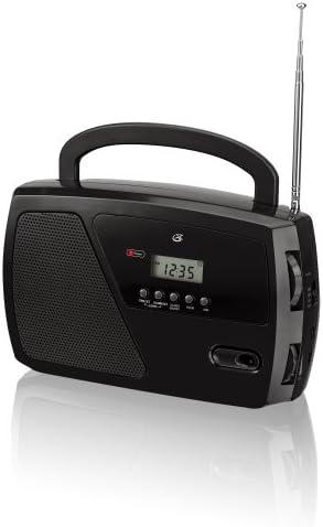GPX R633B Portable Shortwave AM/FM Clock Radio (Black)