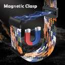 Braided-Bands Compatible with Garmin Vivoactive 6/Vivoactive 5/Vivoactive 3/Vivomove/Venu Sq/Venu 2 Plus/Forerunner 55/158/165/245/645 - 20mm Sport Stretchy Adjustable Replacement Strap for Galaxy Watch 7 6 5 4 (Denim Blue)