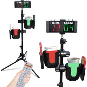YZ Digital Cornhole Scoreboard with Drink Holder Set, Electronic Scoreboard with Remote, Cornhole Accessories Score Keeper with Phone and Drink Holders for Outdoor Games, Backyard Cornhole&Lawn Game
