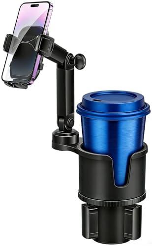 Cup Phone Holders for Your Car, [360°Adjustable] Car Cup Holder Phone Cradle for 2.5-4" Cup Holders-Compatible with iPhone 15/14 Pro, Phone Holder Mount for Truck/SUV| Anti-Slip & No Shake Design
