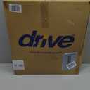 Drive Medical 11148-1 Folding Steel Bedside Commode Chair, Portable Toilet, Supports Individuals Weighing Up To 350 Lbs, with 7.5 Qt. Bucket and 13.5 Inch Seat, Grey