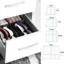 homyfort Dresser Drawer Organizer, Foldable Cloth Storage Box Closet Cube Basket Bins Containers Divider with Drawers for Underwear, Bras, Socks, Ties, Scarves, Set of 6, Grey