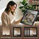 11x14 Picture Frame 4 Pack, Black Wood 14x11 Frame, Tempered Glass, Vertical or Horizontal Wall Display for Photos & Art Prints