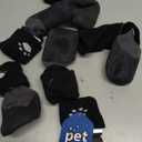 SCENEREAL Anti Slip Dog Socks Boots, Dog Shoes for Hot/Cold Pavement, Waterproof Grip Doggy Booties for Hardwood Floor, Rain Paw Protectors for Small Medium Large Senior Old Dogs, Black L (L(2.3"x1.9")(Paw L*W), Black(Pack of 4+2))