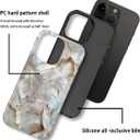 CARLOCA Case for iPhone 16 Pro,White Gold Abalone Shell Design - Hybrid Dual Protection Soft TPU + Hard PC, Shockproof Anti-Scratch Cover Men Women Girl Stylish Phone Case