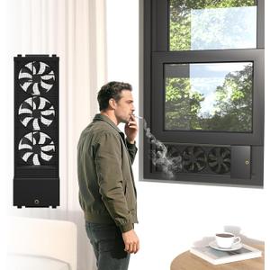 Vertical Window Fan for Sliding Windows (50~55cm/19.7~21.7in) | No Drilling Required Installation, Adjustable Wind Speed, 1.97 IN Retractable, for Bedroom Bathroom Kitchen Office