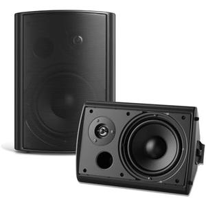 6.5 Inch Outdoor Speakers Waterproof Wired 400W Wall Mount Speakers Passive, Suitable use for Indoor, Patio,Covered Deck,Porch,Pool Side (Black) 6.5 Inch Outdoor Speakers Waterproof Wired 400W Wall Mount Speakers Passive, Suitable use for Indoor, Patio,Covered Deck,Porch,Pool Side (Black)