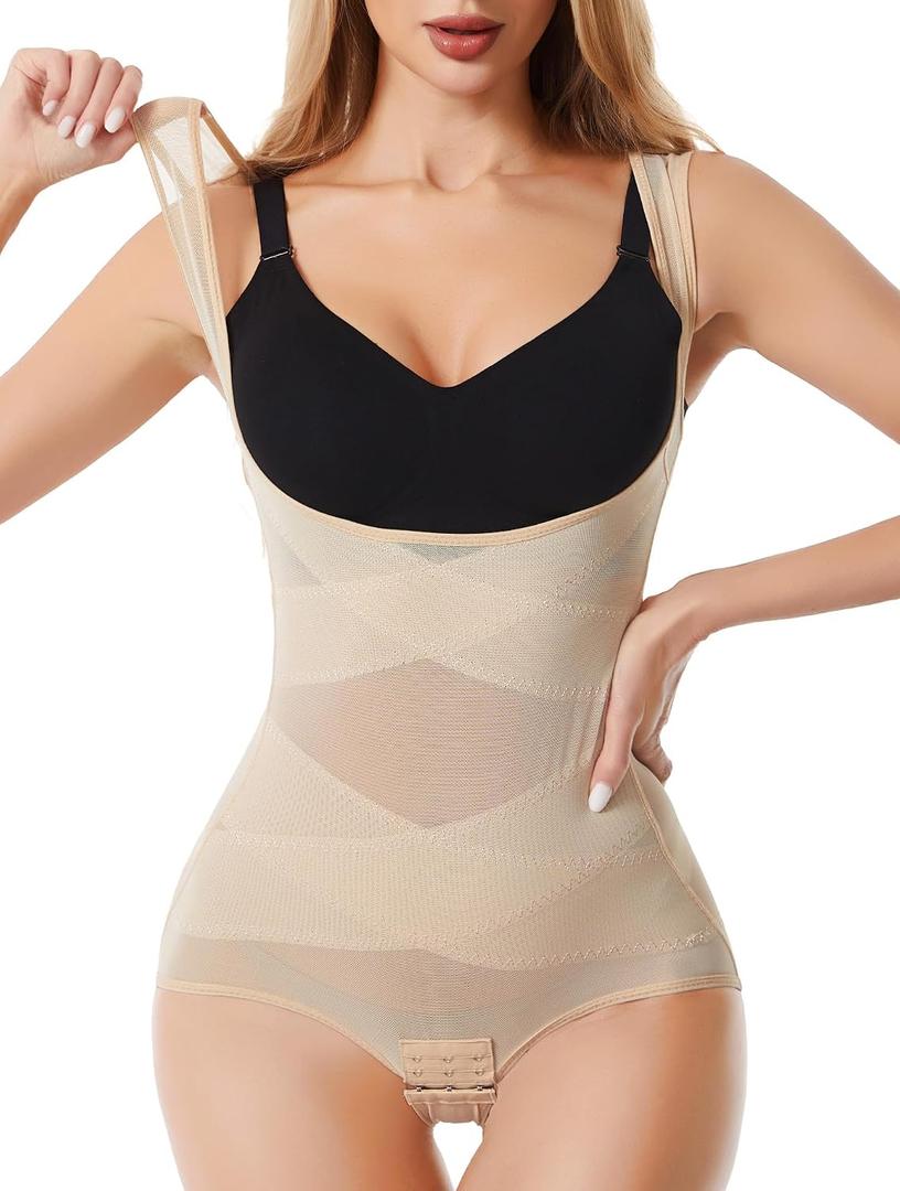 Shapewear Bodysuit for Women Tummy Control Butt Lifter Trainer Postpartum Stomach Body Shaper Slimming Girdles, Large