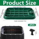 2 Pcs 12 x 17 Inch Irrigation Valve Box Cover, Rectangular Sprinkler Valve Lids with Plug, Sprinkler Valve Cover Replacement for Outdoor Irrigation Watering Equipment, Only Covers, Box Not Included