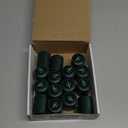 Green Pine Scented Votive Candles - 15 Hour Long Burn Time - Textured Finish - Box of 15