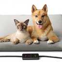 Toozey Large Heated Pet Mat 35x24 in - Waterproof, Chew Resistant, 6 Temp Settings with Timer, Indoor Use for Dogs and Cats