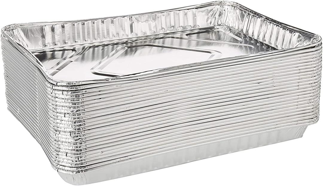 Pack Of 12-1/4-Size (Quarter) Sheet Cake Aluminum Foil Pan Extra Sturdy and Durable  Great for Bake Sales, Events and Transporting Food - 12-3/4" x8-3/4 x 1-1/4"