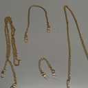 Yuronam 4 Different Sizes Flat Purse Chain Iron Bag Link Chains Shoulder Straps Chains with Metal Buckles Hook for Replacement, DIY Handbags Crafts, 47.2/31.5/15.7/7.9 Inches(Gold)