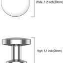 Asidrama 10pcs Polished Chrome Cabinet Knobs, Zinc Material, for Kitchen Cabinets, Drawers, Dressers - 1.2inch Diameter, 28mm Height