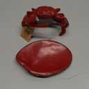 Distressed Red Decorative Cast Iron Crab Shaped Dish