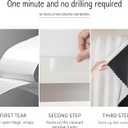 2 x AJAZZ self Adhesive Portable 100% Blackout Curtains Simple and Easy to installBedroom Window Thermal Lnsulated Kitchen Room Darkening Black Small Drapes 1-Pack