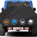Bike Cover for Transport 2 - 3 Bikes - Outdoor Bike Covers for Bikes on Rear Bike Rack Transport Heavy Duty Waterproof, 600D Bicycle Covers for 2-3 Bikes on Car Hitch Travel (83" x 46" x 47")