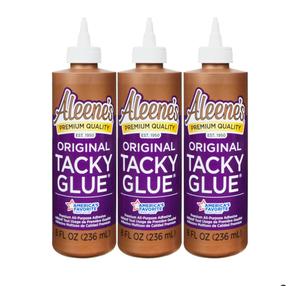 Aleene's Original Tacky Glue, All Purpose Adhesive, Perfect for Crafts and DIY Projects, Dries Fast and Clear, 8 fl oz 3-Pack