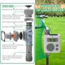 Sprinkler Timer, Programmable Irrigation Water Timer for Garden Hose, Solar/Battery Dual Power & Professional Leak-Proof Design, Rain Delay/Auto/Manual Watering System, Gray (Grey)
