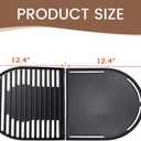 C1E (2-Pack) 13"12.4" Cast Iron Cooking Griddle and Grill Grates for Coleman Roadtrip Swaptop Grills LX LXE LXX