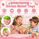 Strawberry Squishy Toy Realistic Extra Soft Strawberry Squeeze Toy, Fidget Fruit for Anxiety Relief, Calming Sensory Play & Office Desk Decor, Fun Gift for Adults Kids