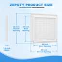 22"x22" Gable Vent Aluminum Alloy High-Airflow Shed & House Vent, Metal Mesh Blocks Critters, Waterproof Design, Opening 20"x20" White Paintable