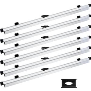 6 Pack Blueprint File Hanging Clamps 30" Blueprint File Clips with Label Holder Binding Strips Blueprint Binders for Construction Plan Poster Architectural Drawing Arts Maps Large Document