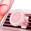 VICSEED for MagSafe Car Mount [Upgraded Strongest Magnet Power] Magnetic Phone Holder for Car Vent 360 Adjustable Magnetic Car Phone Holder Mount for iPhone 15 14 13 12 Pro Max Plus Mini, Pink