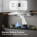 Range Hood 36 inch Under Cabinet, Ducted/Ductless Kitchen Hood 280CFM, Stainless Steel Vent Hood with Rocker Button Control, Stove Hood with 2 Speeds Fan, Bright LED Light