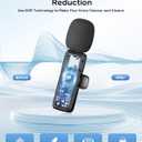 Wireless Microphone for iPhone iPad and Android Phone, 2 Pack Wireless Lavalier Lapel Mic with Noise Reduction, Plug and Play Mini Microphone for Video Recording Interview Podcast YouTube TikTok Vlog