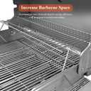 Hisencn Grill Warming Rack for Charbroil Performance 4 Burner 463342119, Replacement Parts for 463342118, 463347017, 463376017, 463332718 4-Burner Gas Grill, Warming Grates, Stainless Steel