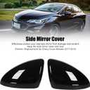 Ciciglow 2Pcs Door Mirror Caps, Chevy Cruze 2017-2019, Glossy Black, Scratch Resistant, Universal Fit, Left Right Side Mirror Covers