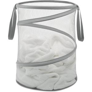 Whitmor 15 INCH COLLAPSIBLE LAUNDRY HAMPER-PALOMA GRAY