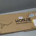 HONJIE Ergonomics Desk Extender Tray, Suitable for Office.Foldable, Punch-Free Clamp on.Computer Keyborad Tray, Desk Extension Board.(29.53"*9.45"(75cm*24cm), Carbon)