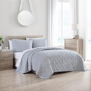 Stone Cottage - King Quilt Set, Reversible Cotton Bedding with Matching Shams, Ideal Bedding Set (Willow Way Indigo, King)