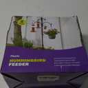 Hummingbird Feeder 10 oz [Set of 2] Plastic Feeders for Outdoors, with Built-in Ant Guard - Circular Perch with 5 Feeding Ports - Wide Mouth for Easy Filling/2 Part Base for Easy Cleaning