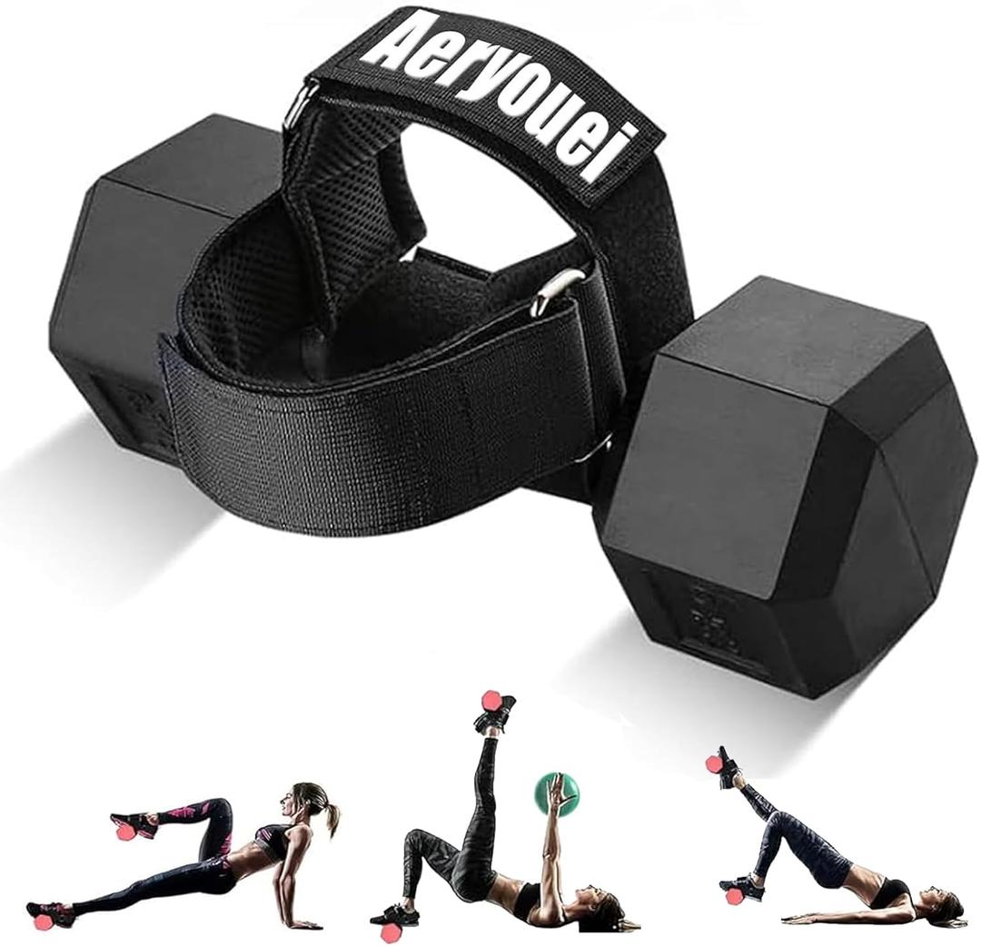 Dumbbell Foot Attachment, Tibialis Trainer, Adjustable Ankle Weights, Leg Workouts at Home for Hip Flexors,Ankle Straps for Weight Lifting,Shin Splint,Hamstring Curls,Leg extensions,Home Gym Equipment (Black (Single))