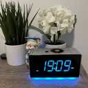 iTOMA Alarm Clock Radio with Bluetooth Speaker, FM Radio, Dual Alarm with Snooze, Large LED Display, Dimmer Control, USB Charging Output and Night Light CKS708