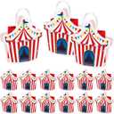 Kolldenn 12 Pcs Circus Party Favor Bags Carnival Gift Treat Bags Circus Theme Goodie Candy Totes with Handles for Carnival Themed Birthday Party Supplies