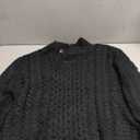 Bbalizko Mens Stand Collar Pullover Sweater Cable Knitted Chunky Winter Fashion Buttons Twisted Thermal Sweaters, M