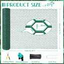 32.8ftx20In Plant Protectors from Animals,Plant Cages for Outdoor Plants,Wire Plant Protector Cage,Wire Plant Protector,Chicken Wire Cloche with Ground Stakes & Nylon Ties Protect Plants from Animals