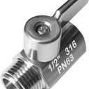 Beduan Mini Ball Valve Stainless Steel(316) 1/2" NPT Male x NPT Female Mini Ball Shutoff Valve (Pack of 1)