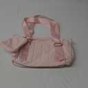 VUUDH Puffy Mini Gym Bag for Women, Carry On Multi-Pocket Water-Resistant Duffel, Lightweight Sports Bag for Fitness, Work, Travel, Daily Commute, Pink