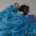 Aerial Silk Yoga Hammock & Swing for Home, Inversion Exercises, Starter Kit for All Levels - Durable with Extension Straps, Carabiners, and Pose Guide (4.5 yards, Sky-Blue)