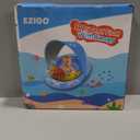 EZIGO Baby Pool Float with Canopy UPF50+ Sun Protection, Inflatable Kids Pool Floats with Ocean Animal Toys for Baby 6-36 Months, Infant Swimming Float with Adjustable Safety Seat for Boys Girls (blue)