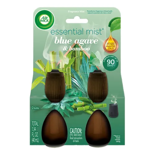 Air Wick Essential Mist Twin Refill Blue Agave & Bamboo 2 ct 