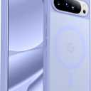 SPIDERCASE Magnetic for Google Pixel 10/Pixel 10 Pro Case, Military Grade Drop Protection Slim Translucent Matte Shockproof Anti-Fingerprint Phone Case for Pixel 10/10 Pro, Light Purple