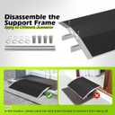 27.6"L1.6"H Bridge Threshold Ramps for Doorways, Fits 2.85.1" Wide Thresholds with Adjustable Support Bars, Non-Slip Aluminum Wheelchair Ramps for Home Steps, Sliding Door Ramp for Wheelchair