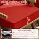 Outdoor Seat Cushion Set 24 L 24 W 5 H Inch Waterproof & Fade Resistant Patio Furniture Cushions with Removable Cover with Handle and Straps for Sofa Chairs, Chairs, Red